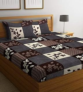 VAS COLLECTIONS Cloud Cotton Double Bedsheet 180 TC | Soft & Breathable Cotton Bedding Set with 2 Pillow Covers