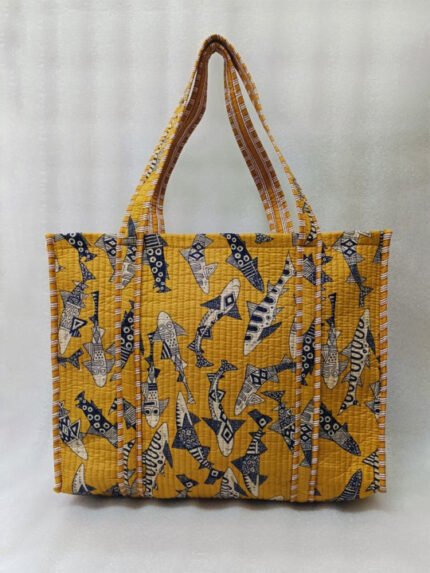 Printed Structured Tote Bag